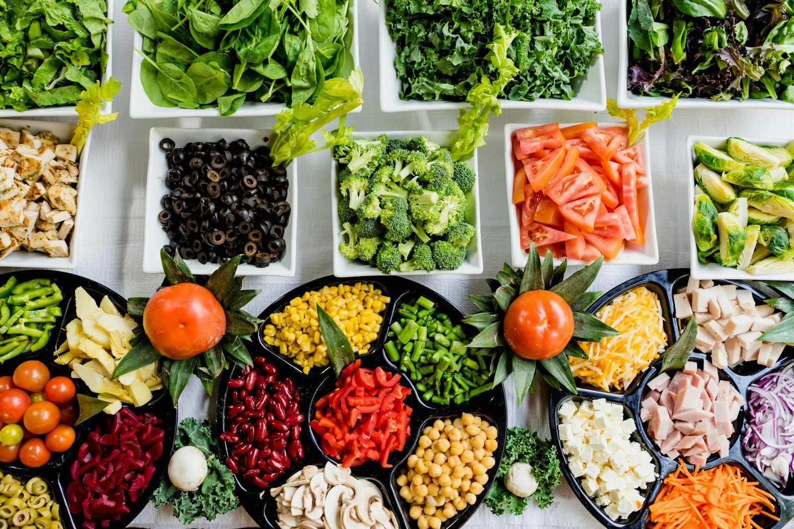 Meal prep portions in matching glass food storage containers