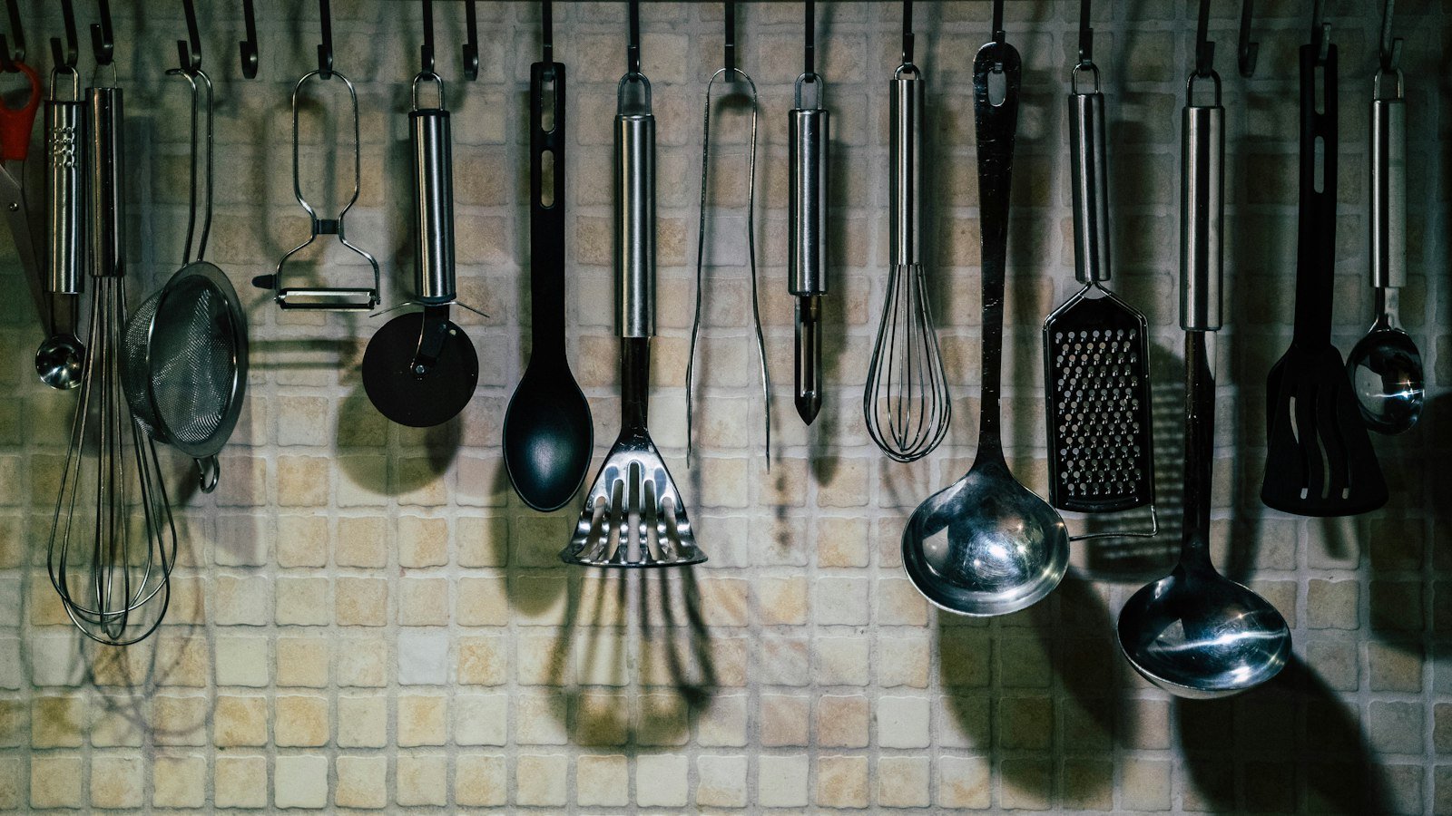 A pile of assorted kitchen utensils and gadgets